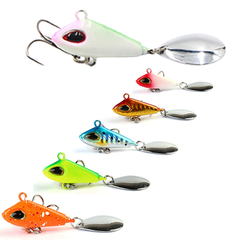 Fishing Lure Spinnerbait - 1pc 6/11/18/22 グラム VIB クランクベイト釣りルアースプーンぐらつき: 究極のスピンジグスピナールアー淡水