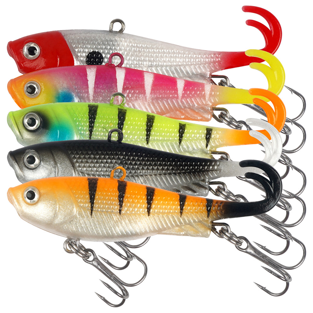 Fishing Lure Swimbait - 5個入り プレリグジグヘッド ウォブラー ソフトフィッシングルアー 12g スイムベイト