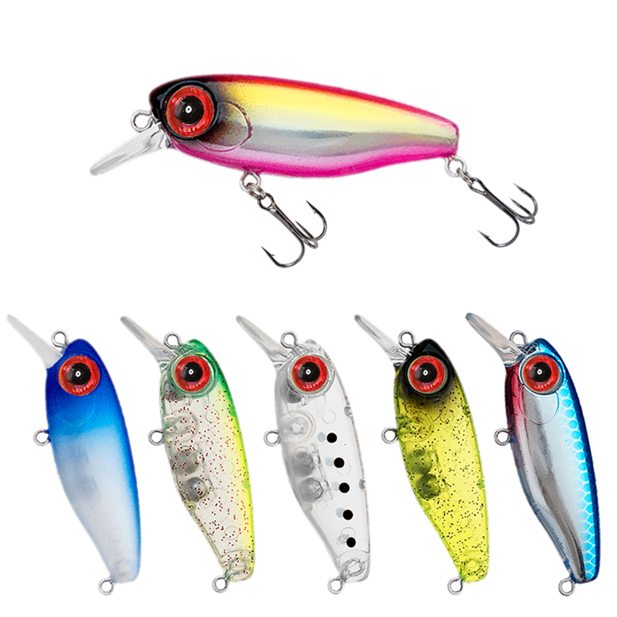 Fishing Lure Swimbait - 3.8 センチメートル 2.7 グラム釣りルアーマイクロミノーミニワブラールアーサスペンドトローリングジャークベイトスイムベイト人工ハード餌ストリームトラウト餌