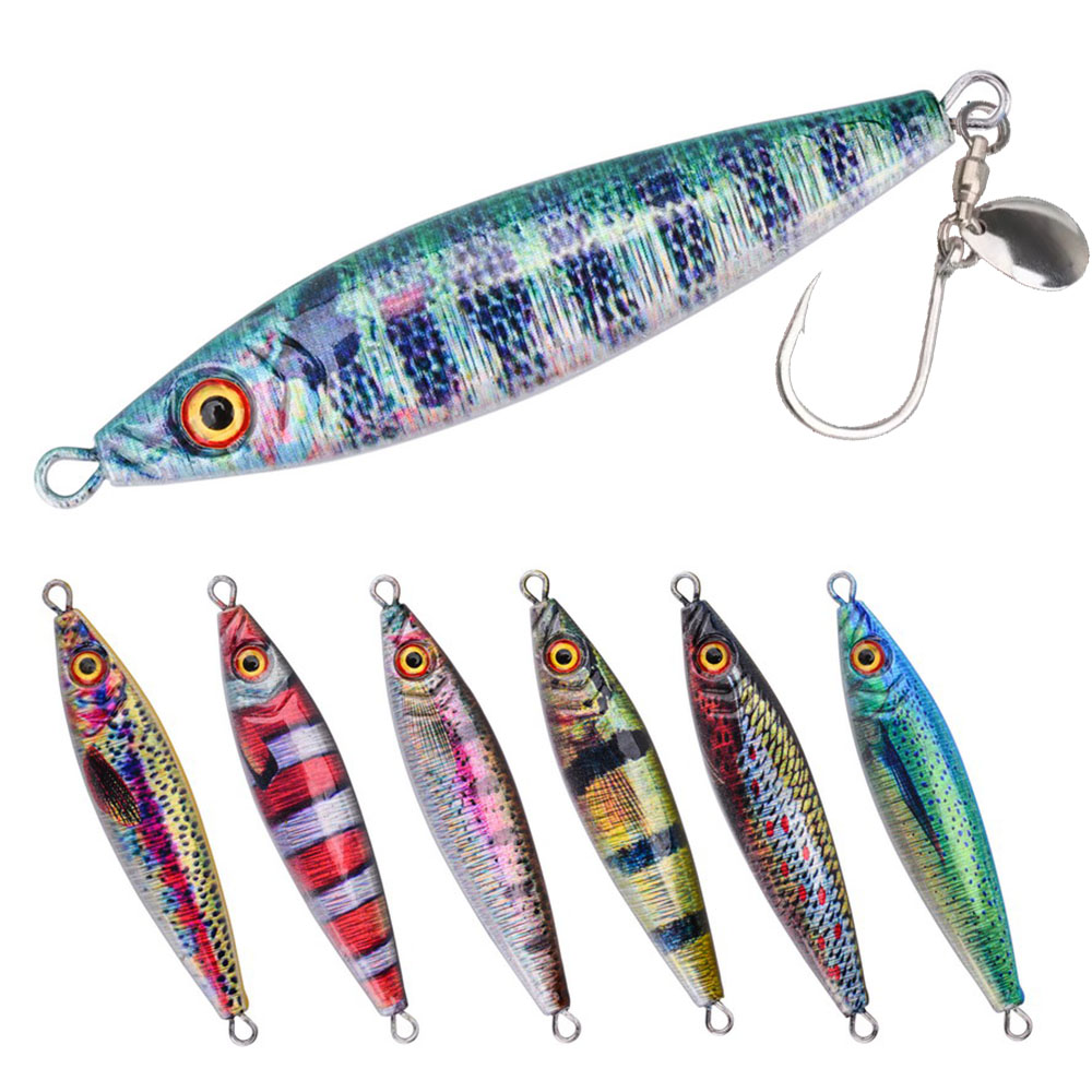 Fishing Lure Blade Bait - メタルジグ ルアー スピニングブレード付き 海水スロージギング キャスティング リードフィッシュルアー