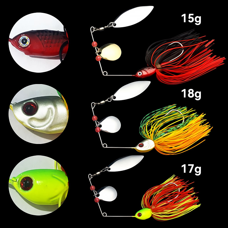 バズーカ 15 グラム 18 グラムスピナーベイト釣りルアー - Fishing Lure Topwater のレビューと価格