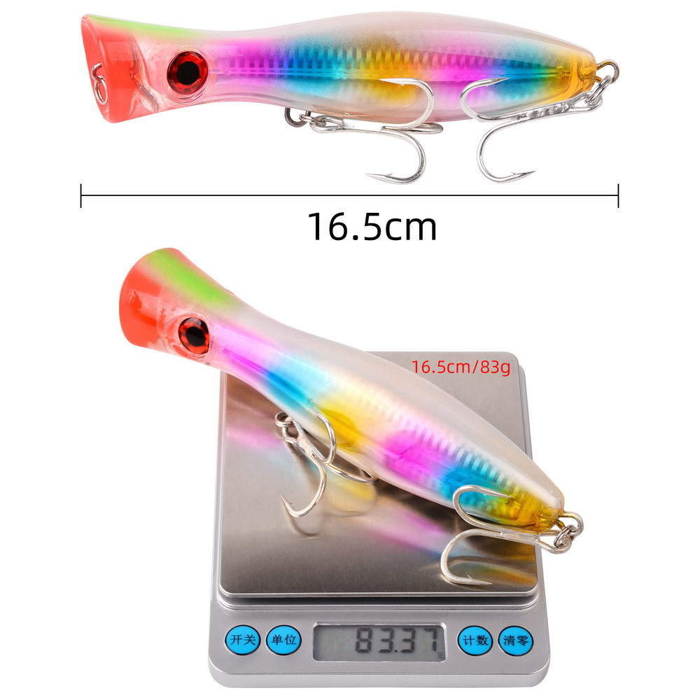 1pc 43 グラム/83 グラムビッグポッパーフローティン - Fishing Lure Popper のレビューと価格