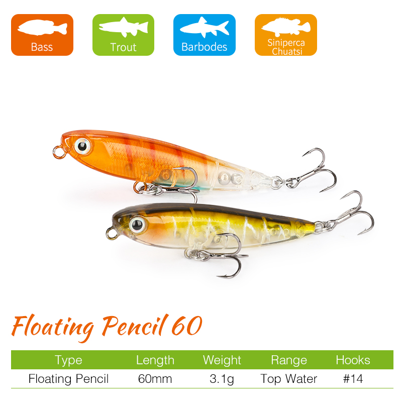 Tsurinoya-フローティングペンシルルアー,ハードベイ - Fishing Lure Swimbait のレビューと価格