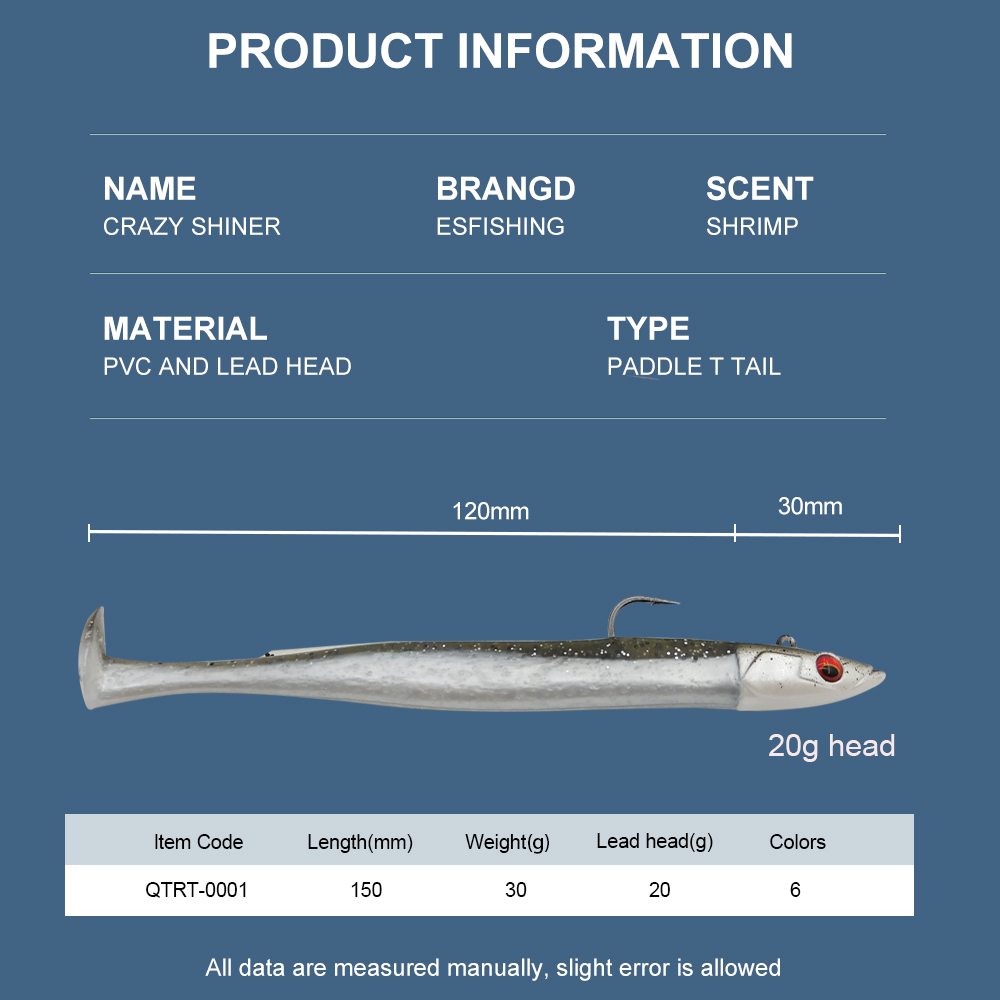 ESFISHING ソフトルアー クレイジーパドルテール 1 - Fishing Lure Soft Plastic のレビューと価格