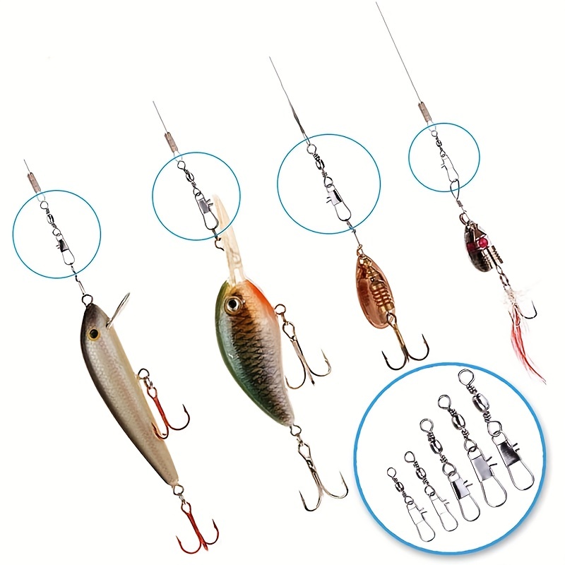 50/200個入りバレルスナップスイベル釣りアクセサリー、ボ - Fishing Lure Spinnerbait のレビューと価格